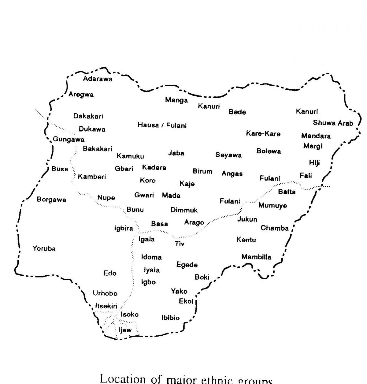 lygiosios nigerija žemėlapyje
