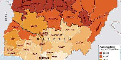 Žemėlapis nigerija, religija
