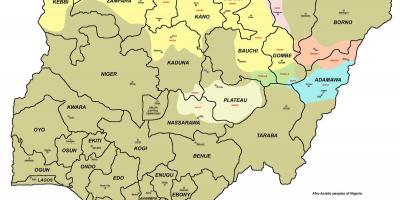 Žemėlapis nigerija-36 narių
