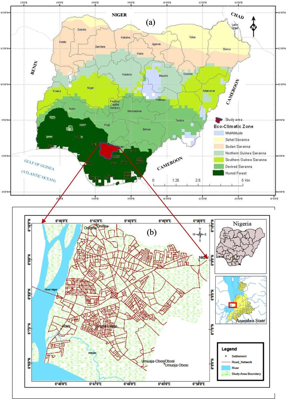 Žemėlapis nigerija, kuriame augalija diržai