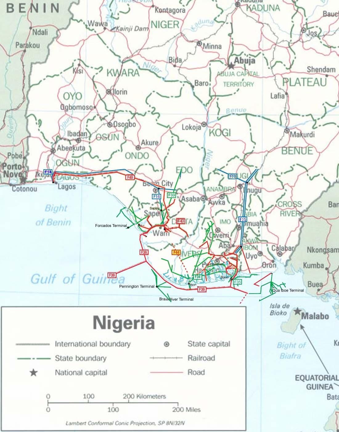 Žemėlapis nigerija dujotiekio 