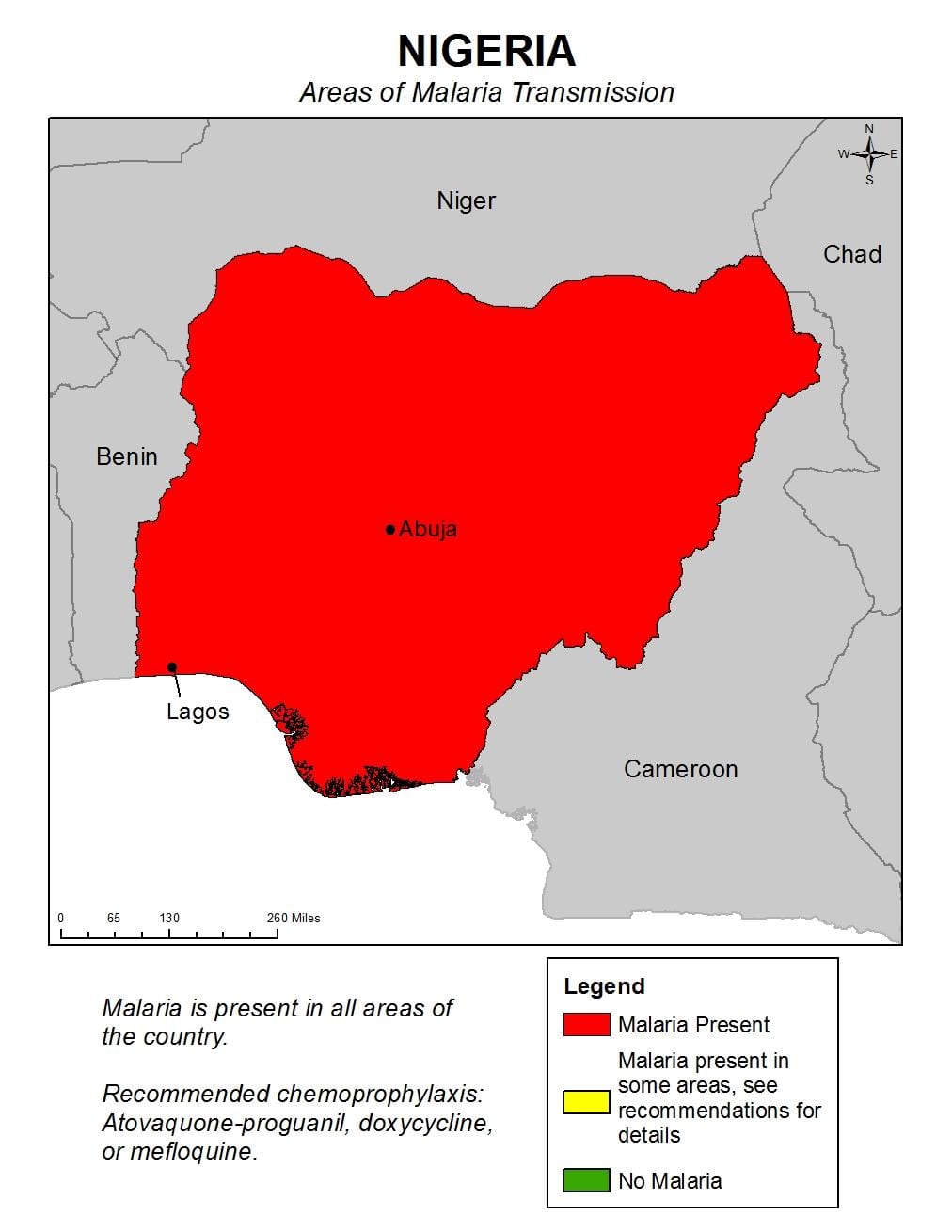 Žemėlapis nigerija maliarija