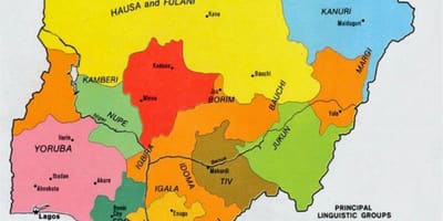 Žemėlapis iš nigerijos genčių