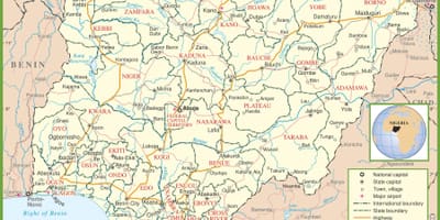 Pilnas žemėlapis nigerija