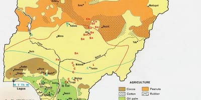 Žemėlapis žemės ūkio nigerija