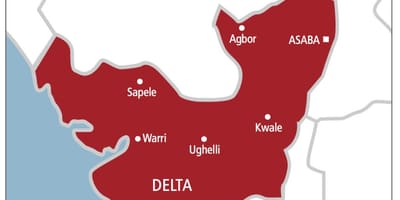 Delta nigerija žemėlapyje