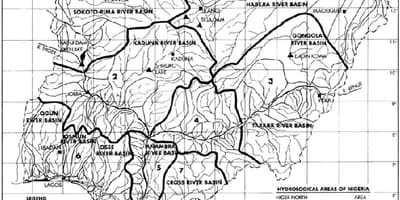 Žemėlapis hidrologinių nigerija