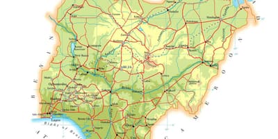 Žemėlapis nigerija aukštis