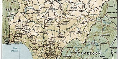 Geografinis žemėlapis nigerija