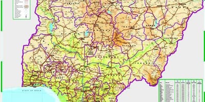 Žemėlapis nigerija kelių atstumas