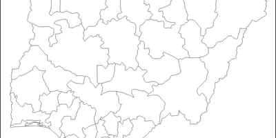 Tuščias žemėlapis nigerija