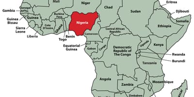 Žemėlapis nigerija vieta afrikoje